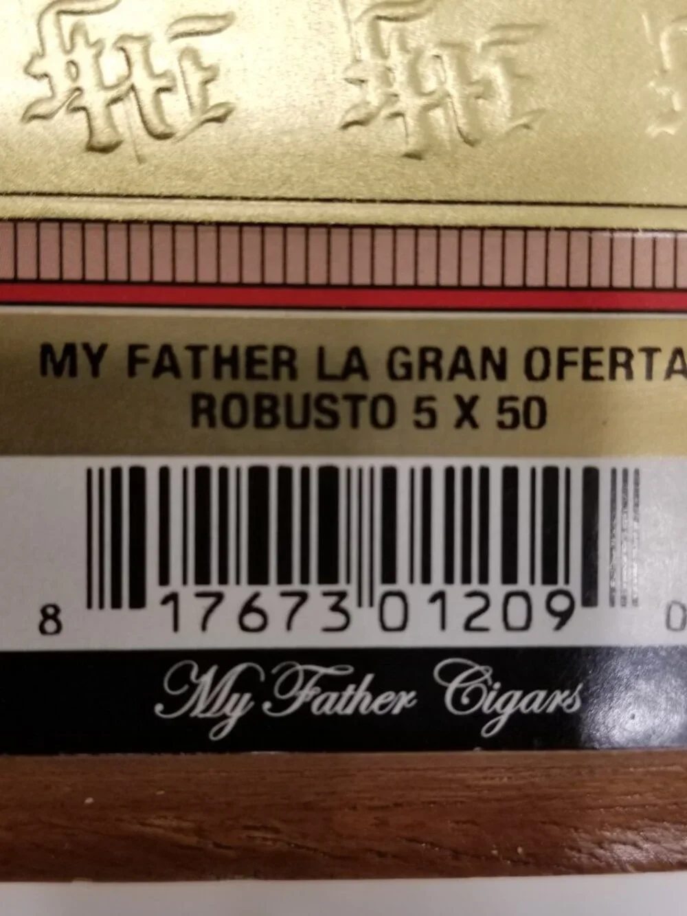 My Father La Gran Oferta Robusto Wooden Empty Cigar Box Magnificent
